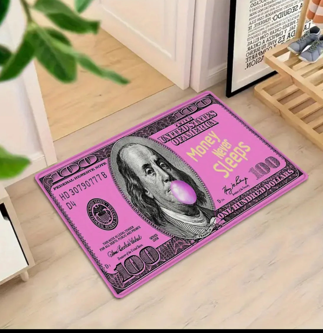 Money never sleeps rug😍